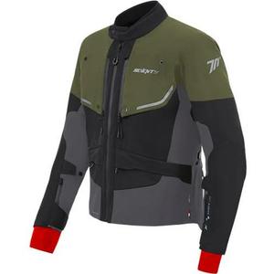 Giacca da moto Seventy Degrees SD-JT45 Expedition verde-nero-grigio