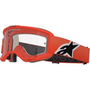 Occhiali da motocross Alpinestars Vision 5 Corp arancione con lenti trasparenti