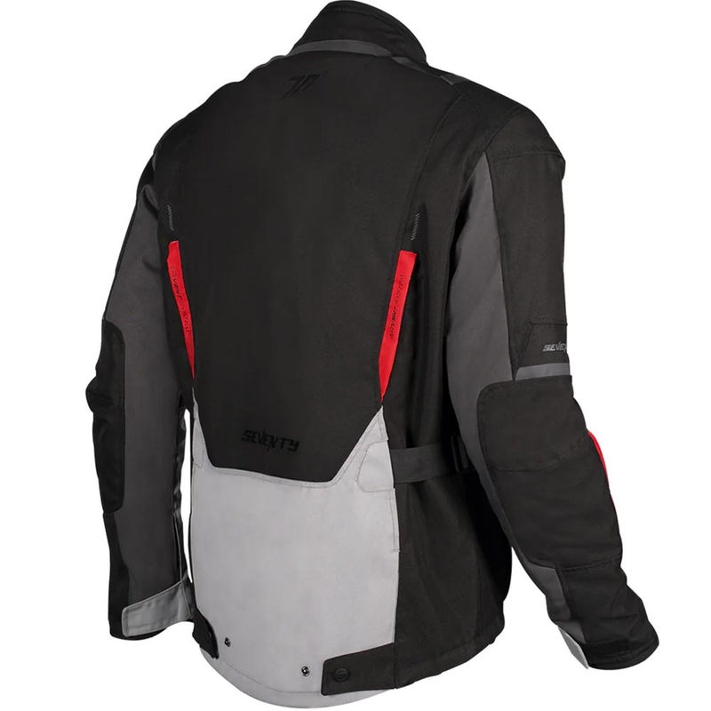 Giacca da moto Seventy Degrees SD-JT83 Tonale nera-grigia-rossa