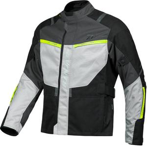 Giacca da moto da donna Seventy Degrees SD-JT85 Tonale nero-grigio-giallo fluo