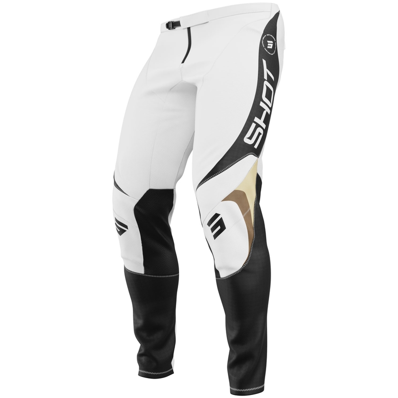 Pantaloni da motocross Shot Contact Manta bianchi