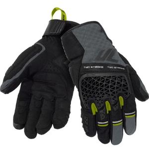 Guanti da moto Seventy Degrees SD-N60 Two Stroke Nero-Grigio-Giallo Fluo