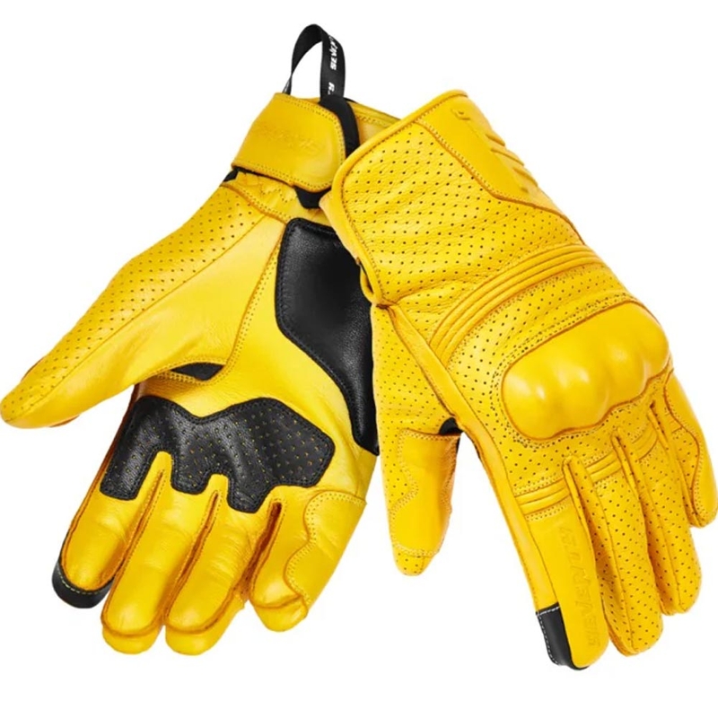 Guanti da moto Seventy Degrees SD-C20 Rebel gialli
