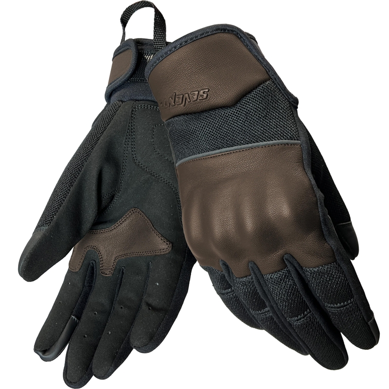Guanti da moto Seventy Degrees SD-C36 Icon marrone-nero