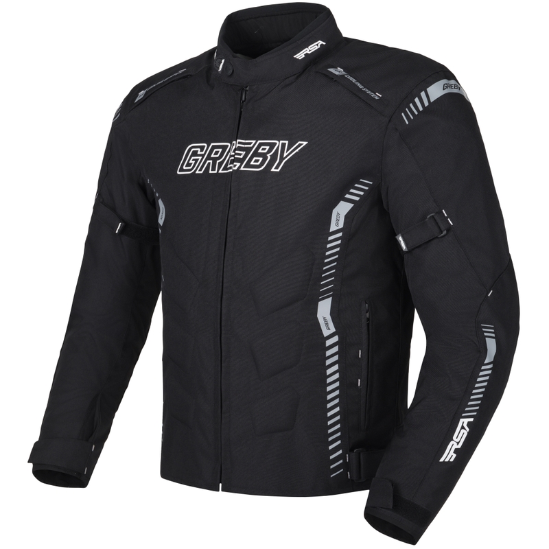 Giacca da moto RSA Greby 2 nero-grigio