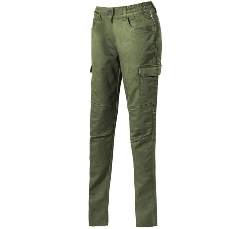 Pantaloni da moto da donna Seventy Degrees SD-PC26 Teide khaki
