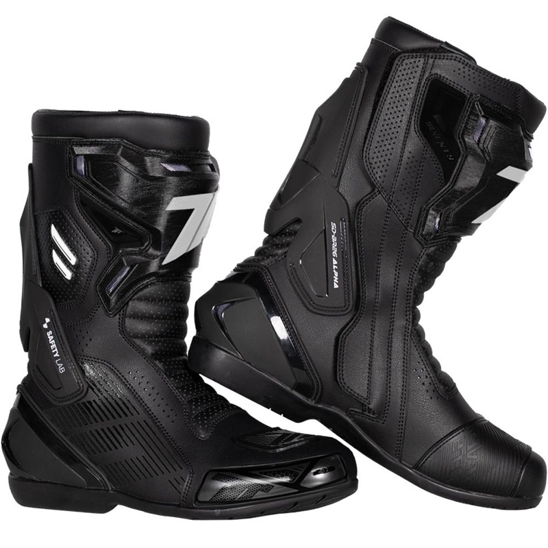 Stivali da moto Seventy Degrees SD-BR26 Alpha neri-bianchi