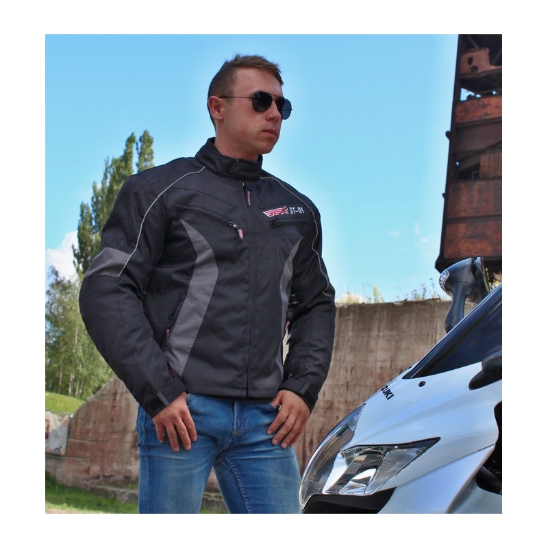 Bunda na moto RSA ST-01 černo-šedá výprodej