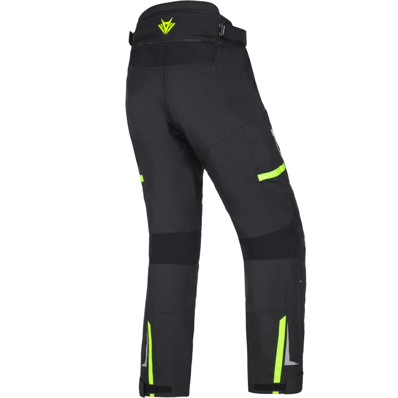 Pantaloni da moto RSA EXO 2 nero-giallo fluo