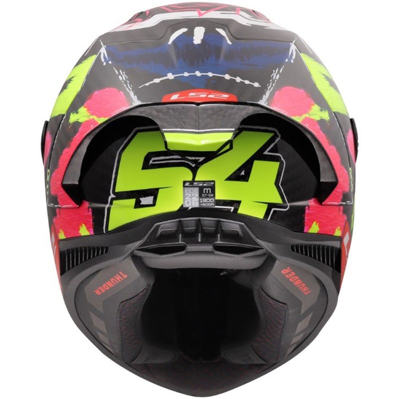Casco integrale da moto LS2 FF805 Thunder GP Aero Replica Aldeguer 25 nero lucido-rosso-verde