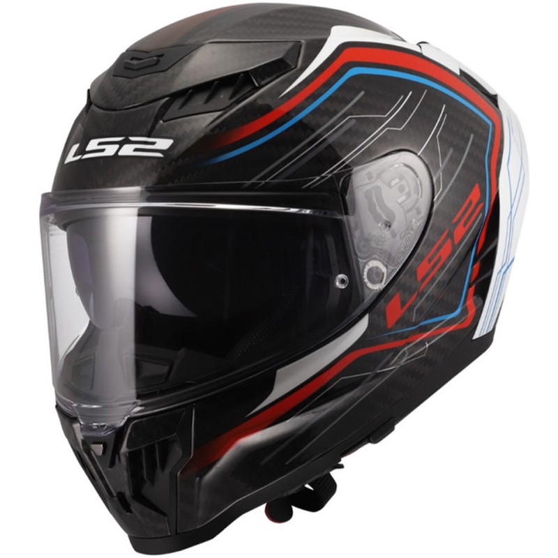 Casco integrale da moto LS2 FF807 Dragon Subic bianco-blu-rosso