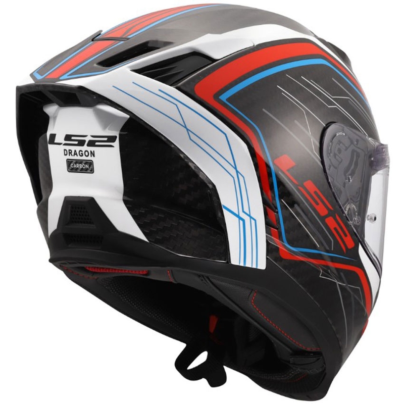 Casco integrale da moto LS2 FF807 Dragon Subic bianco-blu-rosso
