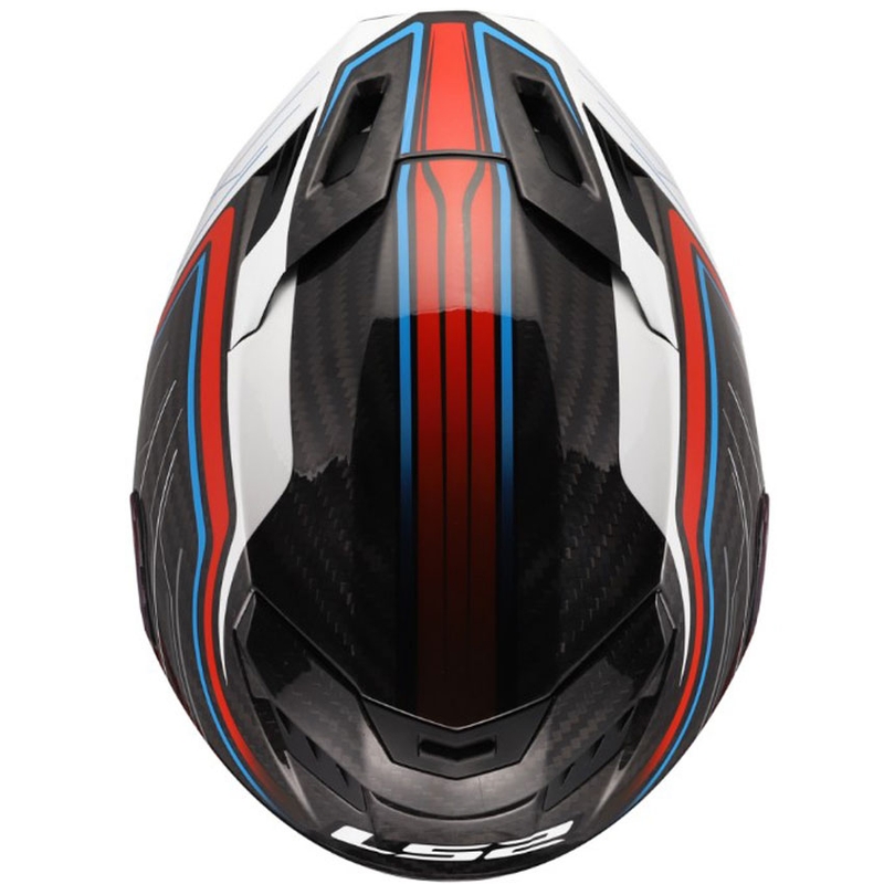 Casco integrale da moto LS2 FF807 Dragon Subic bianco-blu-rosso
