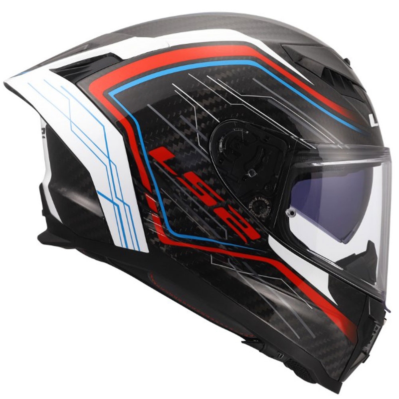 Casco integrale da moto LS2 FF807 Dragon Subic bianco-blu-rosso