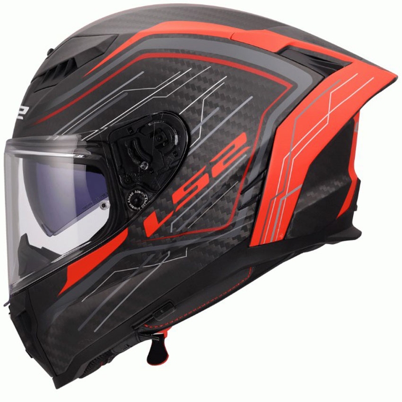 Casco integrale da moto LS2 FF807 Dragon Subic rosso