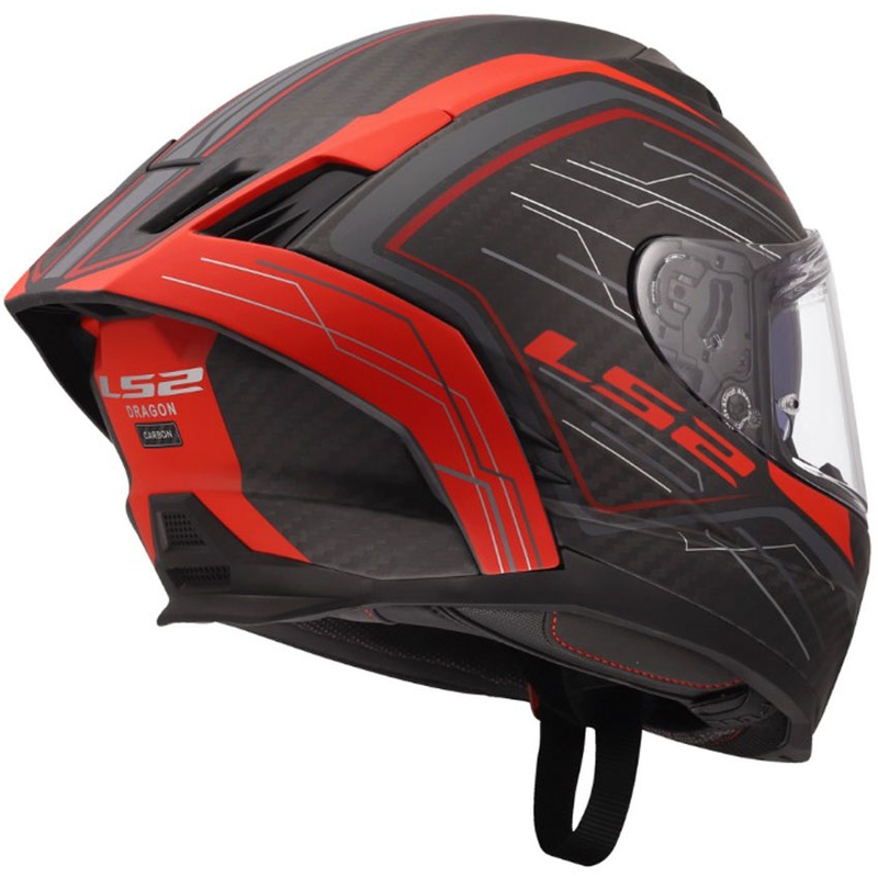 Casco integrale da moto LS2 FF807 Dragon Subic rosso