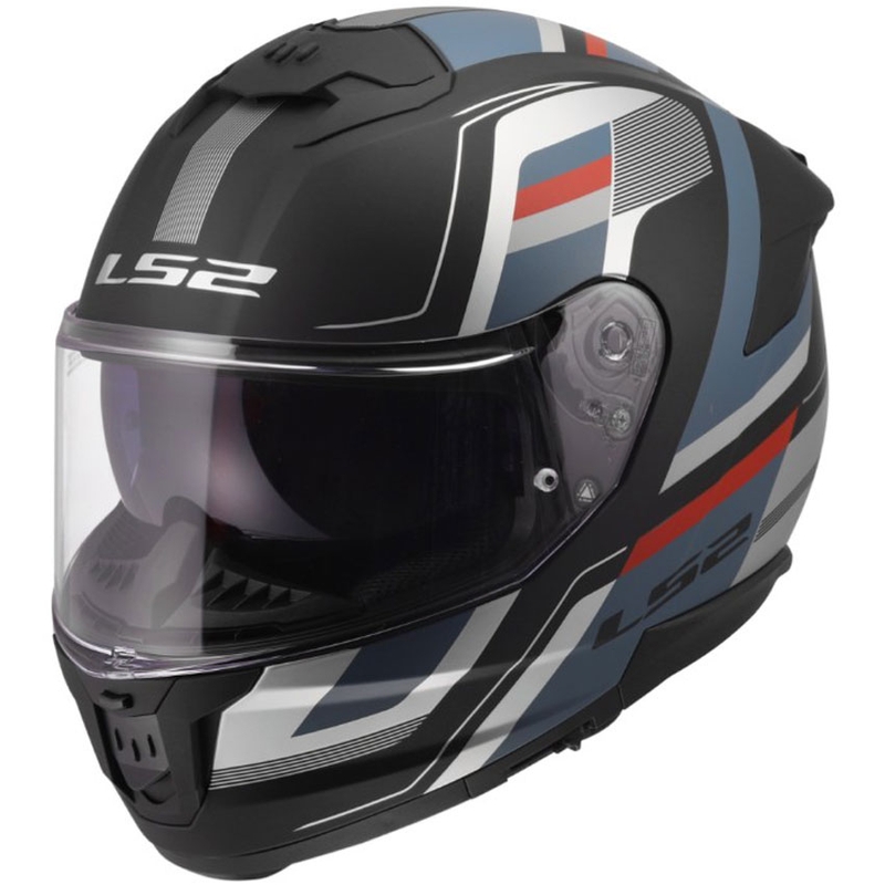 Casco integrale da moto LS2 FF808 Stream II Vintage nero-petrolio