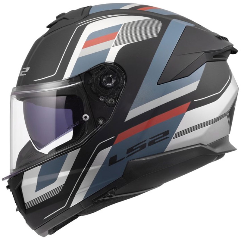 Casco integrale da moto LS2 FF808 Stream II Vintage nero-petrolio