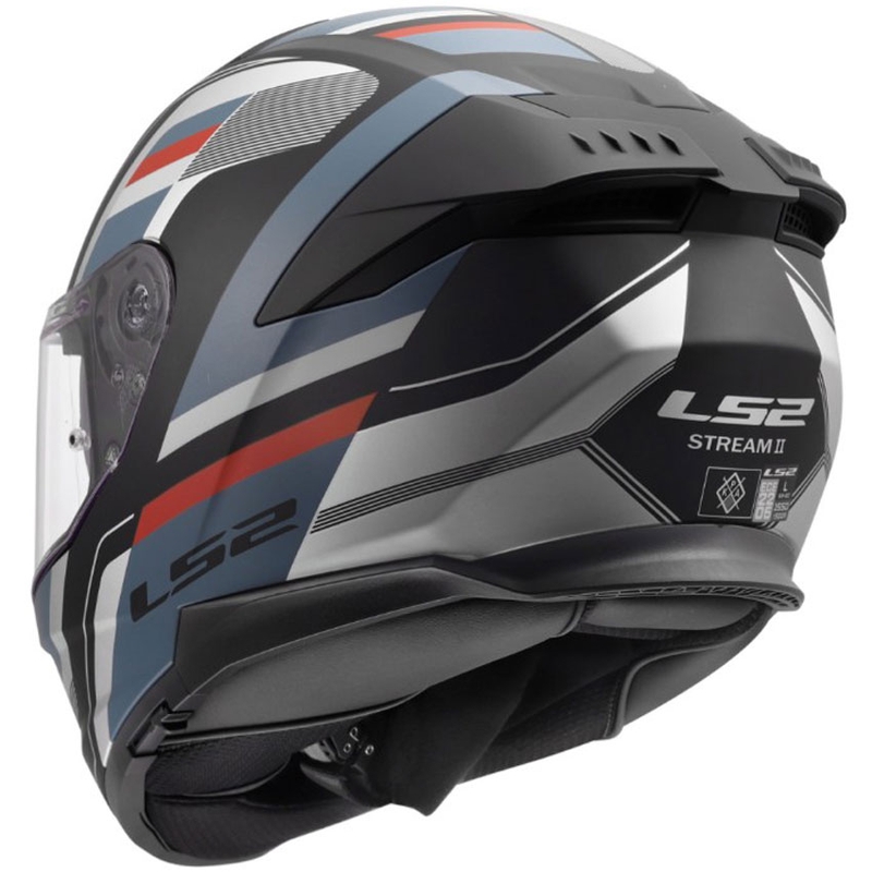 Casco integrale da moto LS2 FF808 Stream II Vintage nero-petrolio