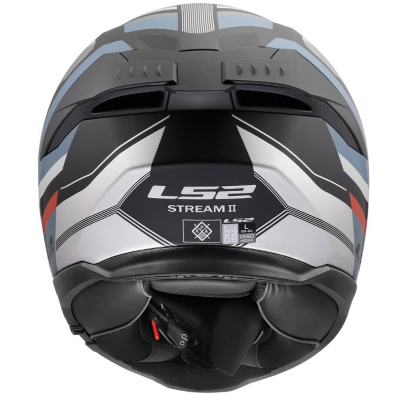Casco integrale da moto LS2 FF808 Stream II Vintage nero-petrolio