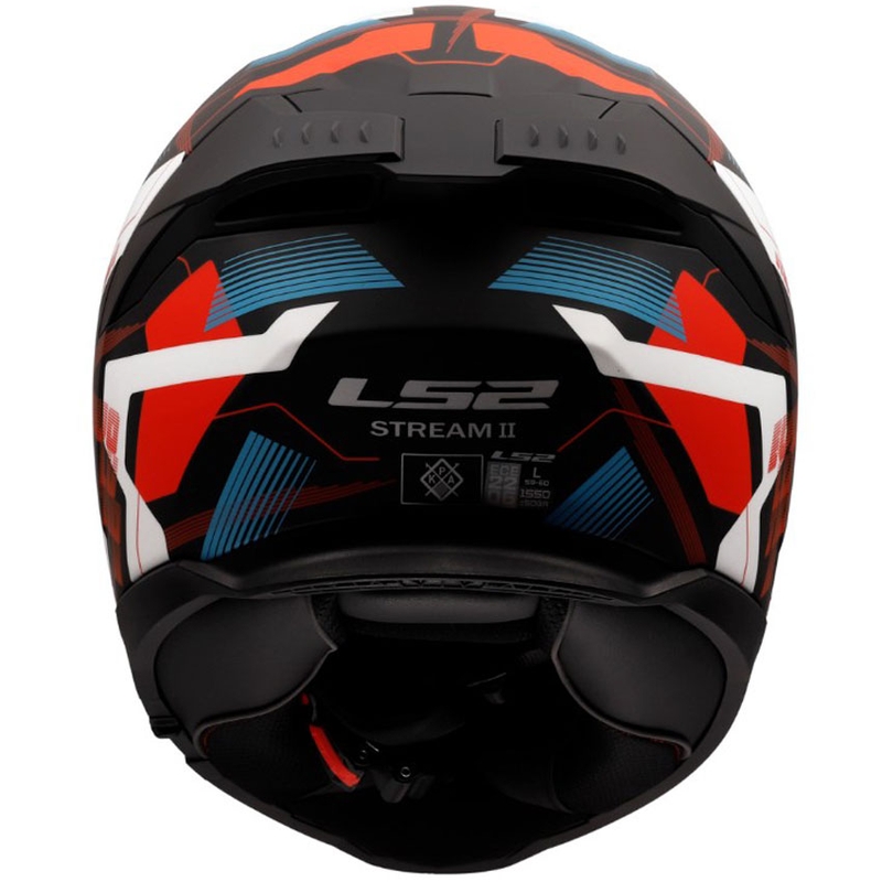 Casco integrale da moto LS2 FF808 Stream II Mika bianco-blu opaco