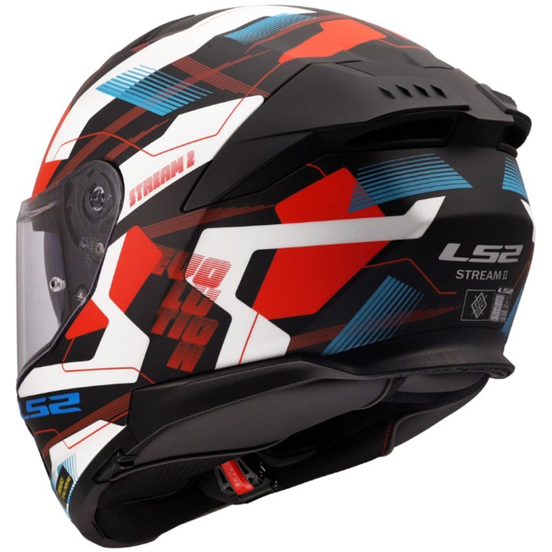 Casco integrale da moto LS2 FF808 Stream II Mika bianco-blu opaco