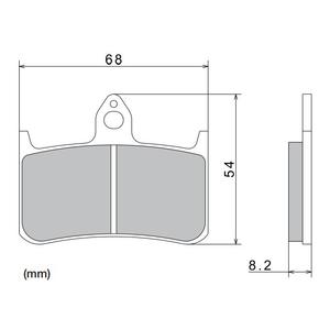 Pastiglie freno NISSIN mescola semimetallica 68x54x8,2 mm 2 pezzi