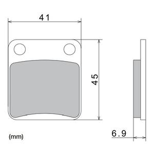 Pastiglie freno NISSIN mescola semimetallica 41x45x6,9 mm 2 pz