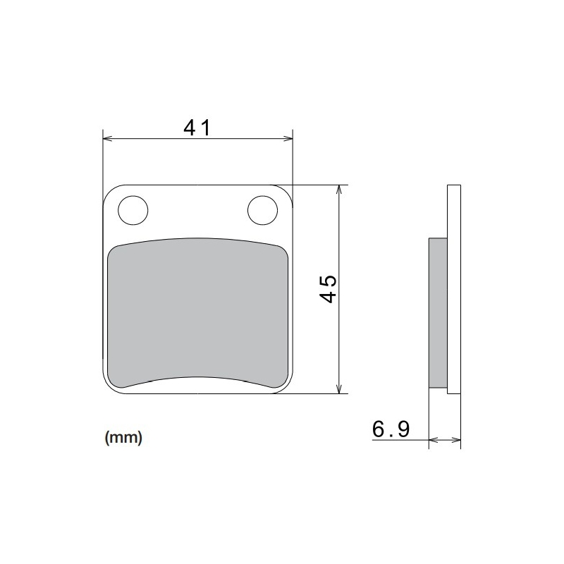 Pastiglie freno NISSIN mescola semimetallica 41x45x6,9 mm 2 pz