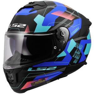 Casco integrale da moto LS2 FF808 Stream II Mika nero opaco-blu