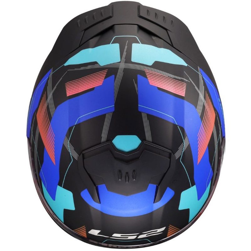 Casco integrale da moto LS2 FF808 Stream II Mika nero opaco-blu
