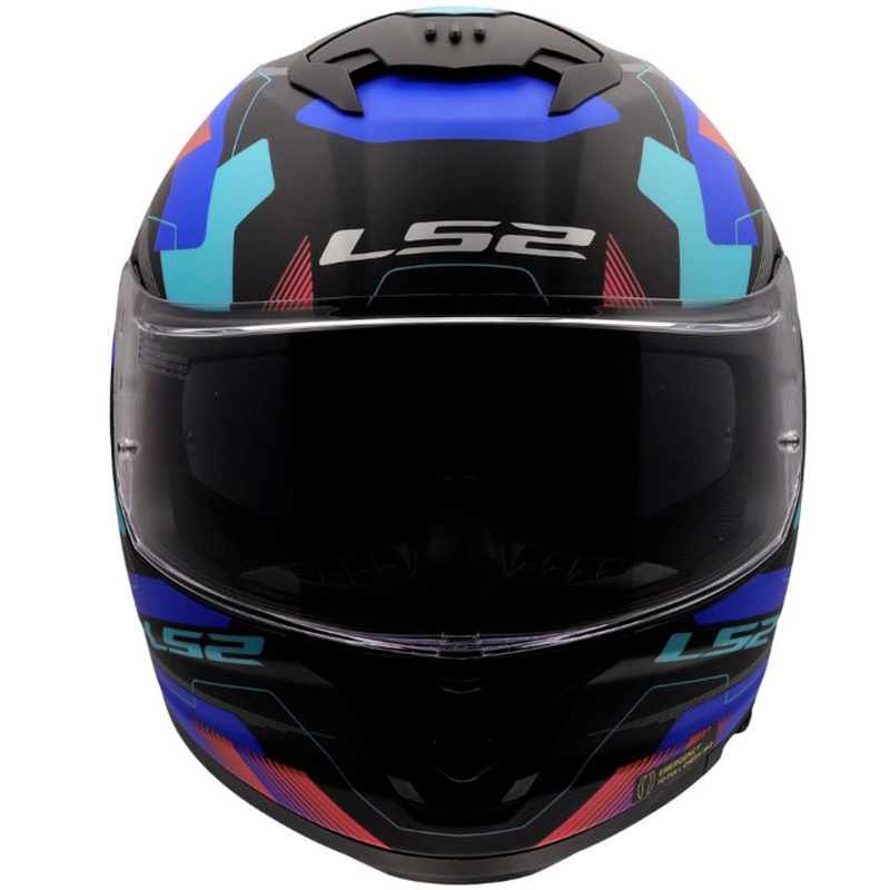 Casco integrale da moto LS2 FF808 Stream II Mika nero opaco-blu