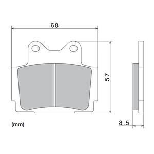 Pastiglie freno NISSIN mescola semimetallica 68x57x8,5 mm 2 pz