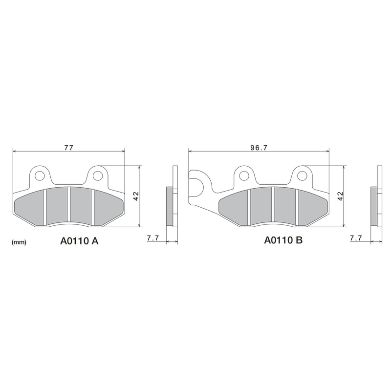 Pastiglie freno NISSIN mescola semimetallica M501-374 2 pz.