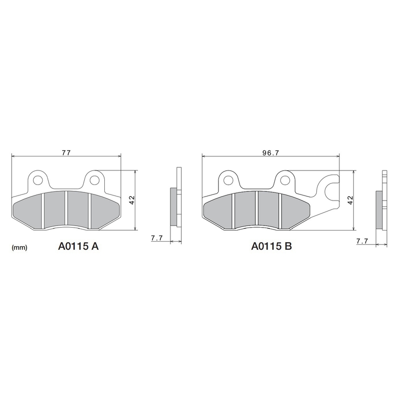 Pastiglie freno NISSIN mescola semimetallica M501-375 2 pz.