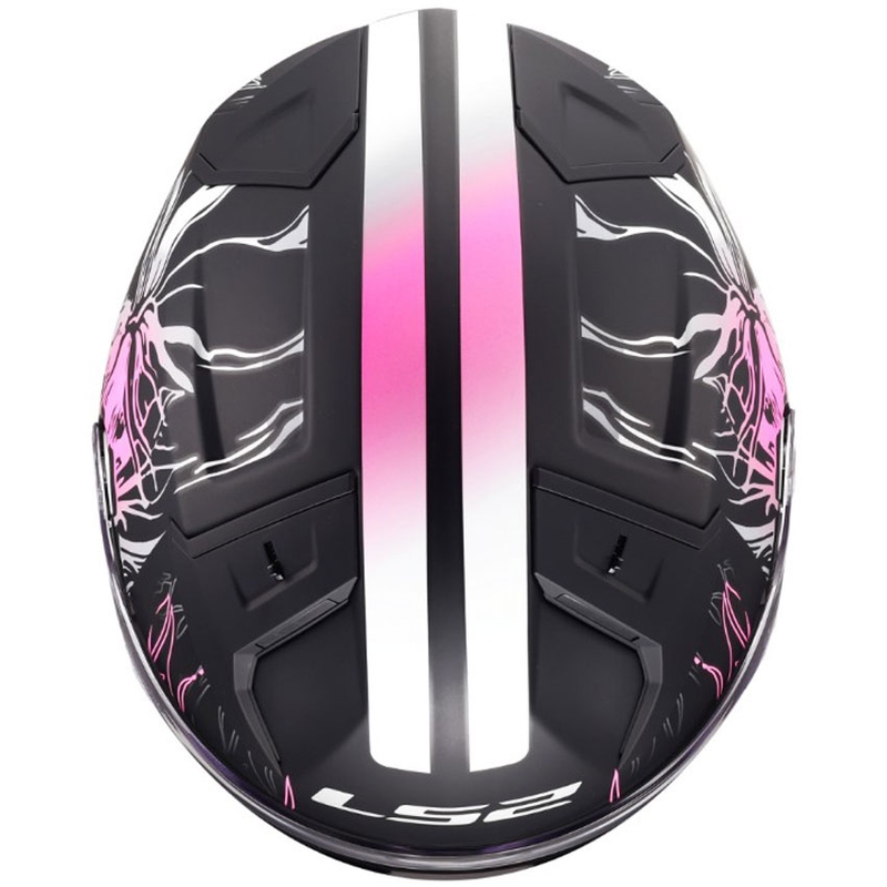 Casco integrale da moto LS2 FF811 Vector II Darflo nero opaco-rosa
