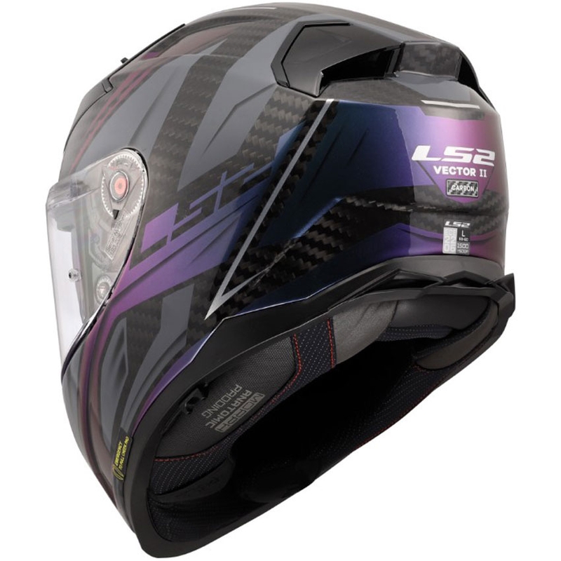 Casco integrale da moto LS2 FF811 Vector II C Savage Chameleon nero-viola