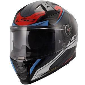 Casco integrale da moto LS2 FF811 Vector II C Savage bianco-blu-rosso