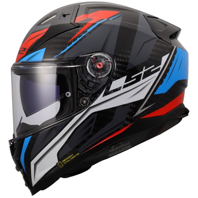 Casco integrale da moto LS2 FF811 Vector II C Savage bianco-blu-rosso