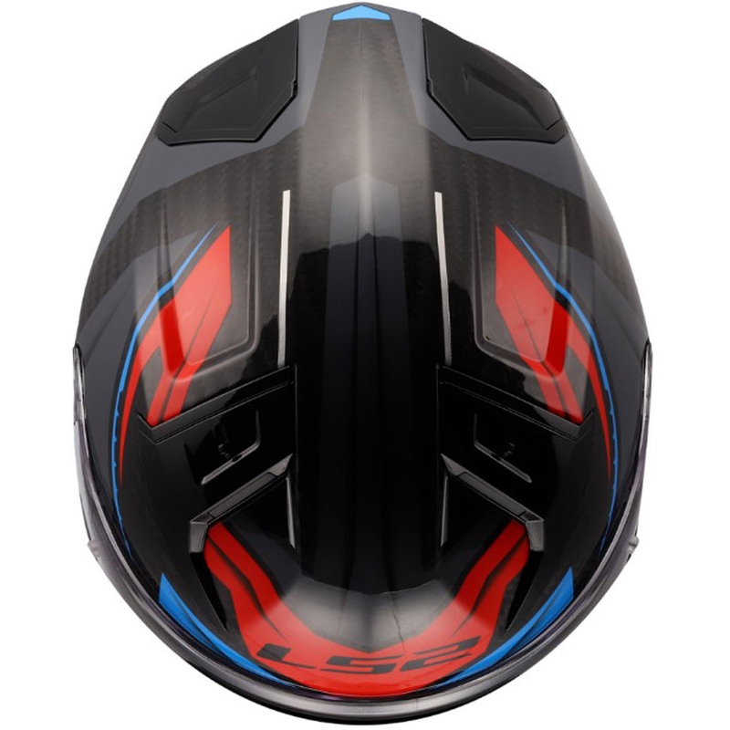 Casco integrale da moto LS2 FF811 Vector II C Savage bianco-blu-rosso