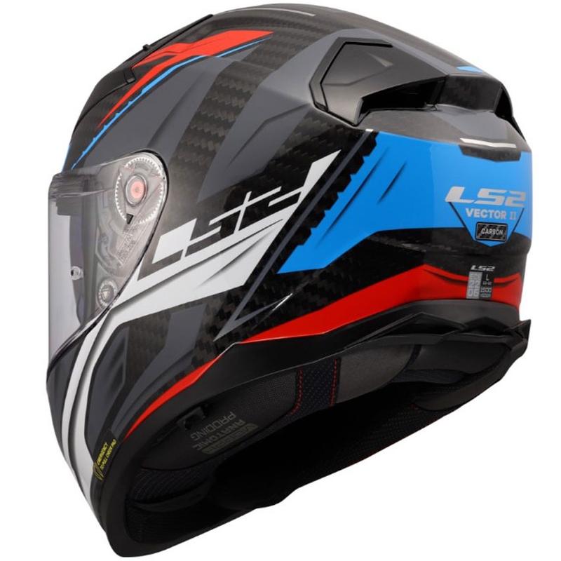 Casco integrale da moto LS2 FF811 Vector II C Savage bianco-blu-rosso