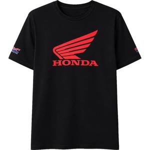 Maglietta nera con logo Honda Wing