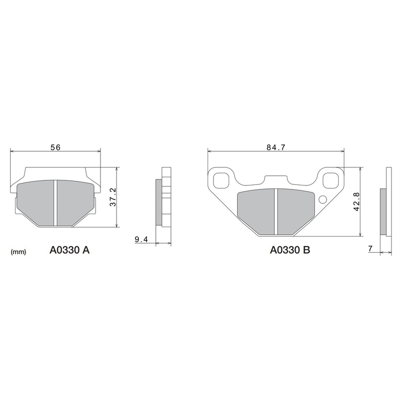 Pastiglie freno NISSIN mescola semimetallica M501-389 2 pz.