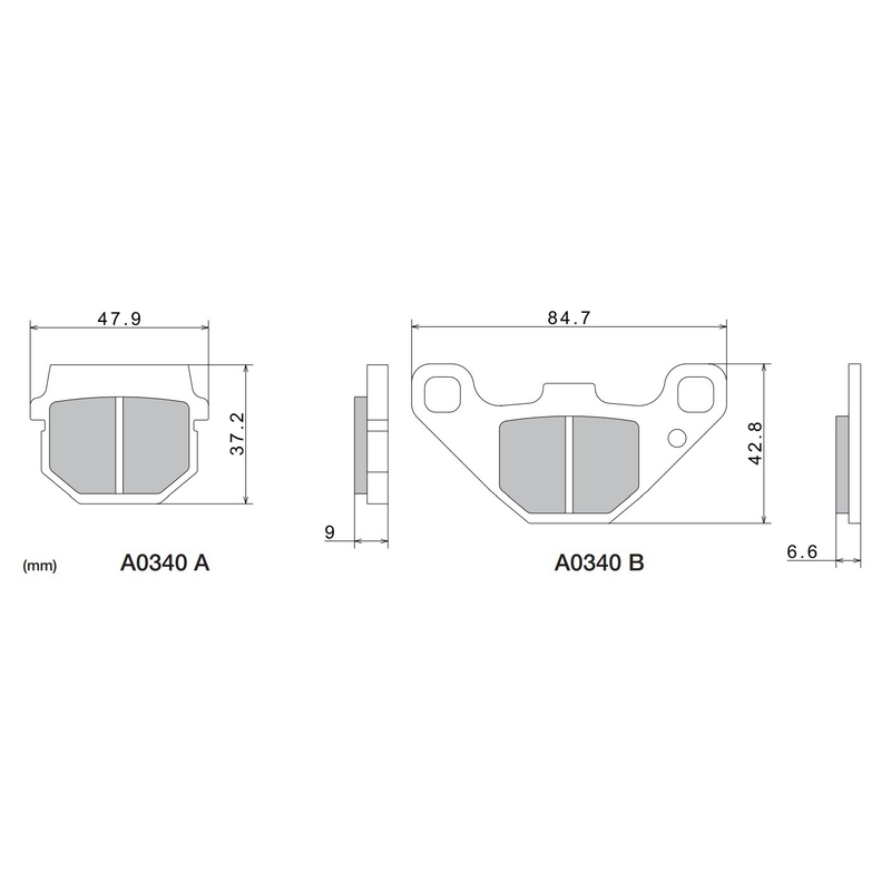 Pastiglie freno NISSIN mescola semimetallica M501-390 2 pz.