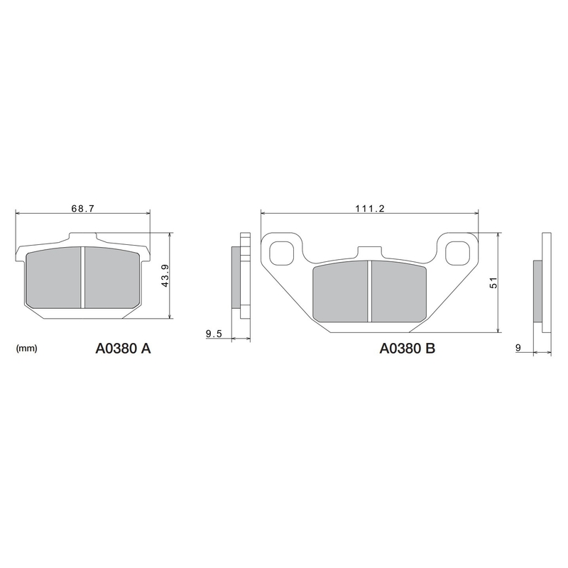 Pastiglie freno NISSIN mescola semimetallica M501-391 2 pz.