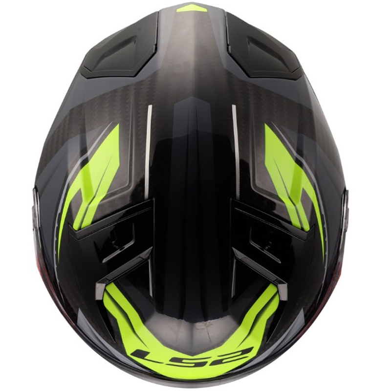 Casco integrale da moto LS2 FF811 Vector II C Savage lucido HV giallo