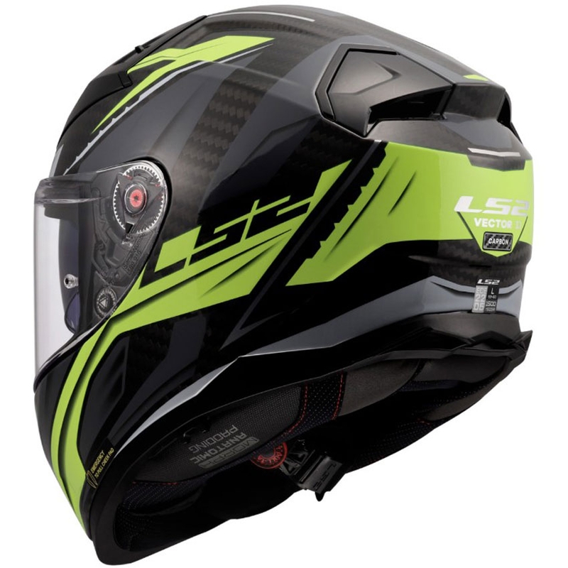 Casco integrale da moto LS2 FF811 Vector II C Savage lucido HV giallo