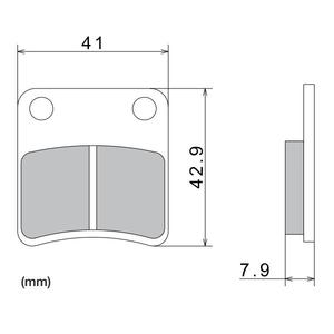 Pastiglie freno NISSIN mescola semimetallica 41x42,9x7,9 mm 2 pz