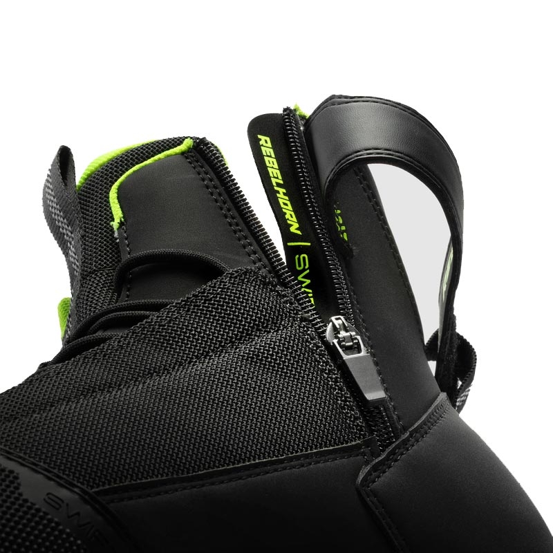 Stivali da moto Rebelhorn Swift neri-giallo fluo