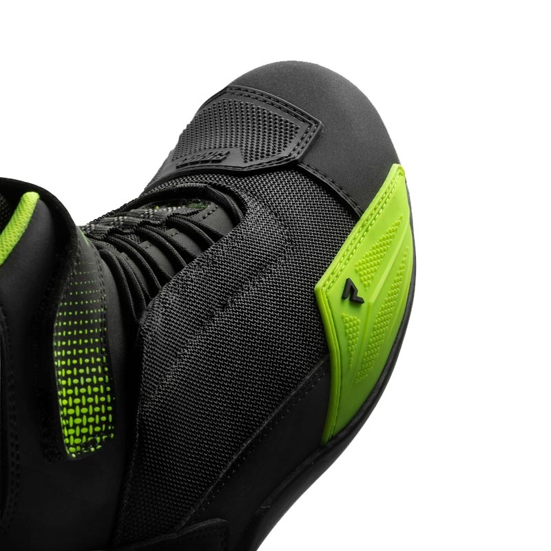 Stivali da moto Rebelhorn Swift neri-giallo fluo